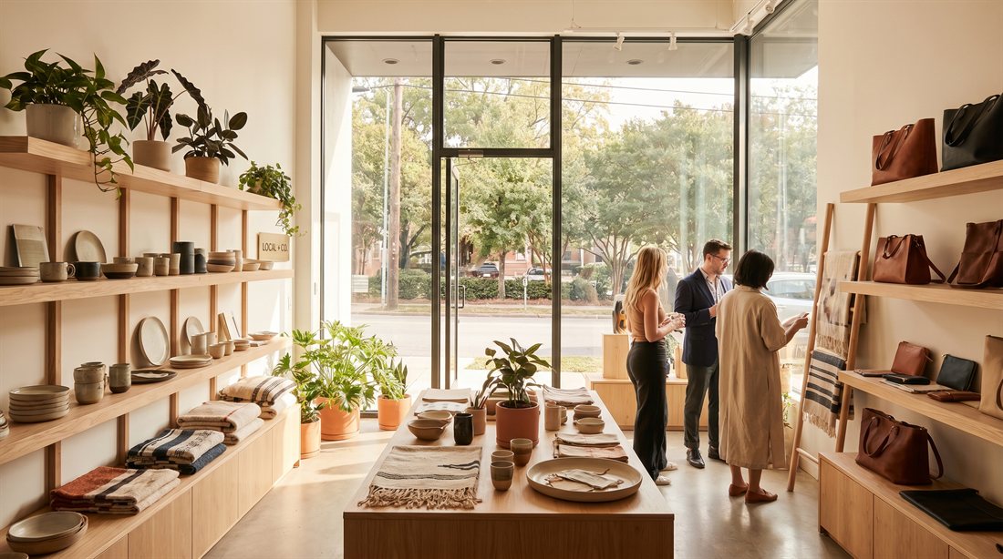 Local retail shop interior
